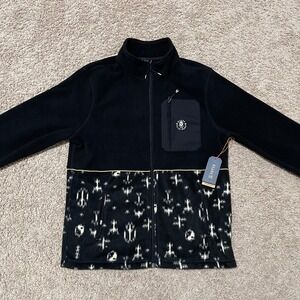 Roark Jacket Mens Medium Black Landfall Fleece Ikigai Skull Full Zip Expedition